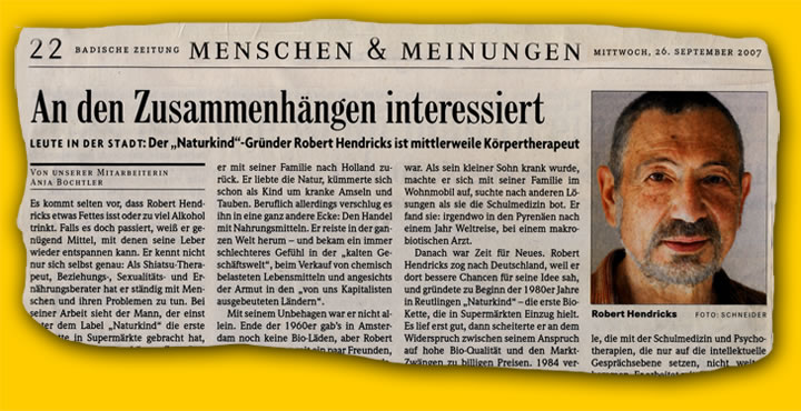 badische zeitung artikel über robert hendricks